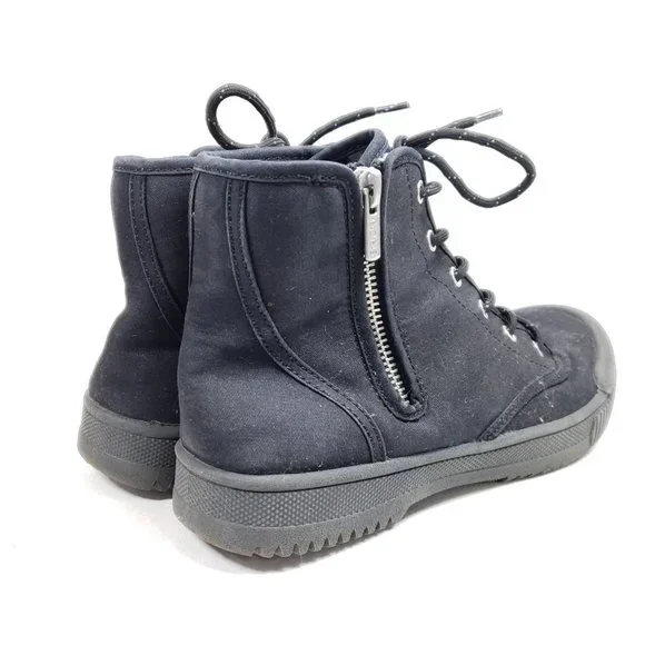 Bobs Women's Size 7.5 Black Bootie Sneakers Canvas - Picture 4 of 10